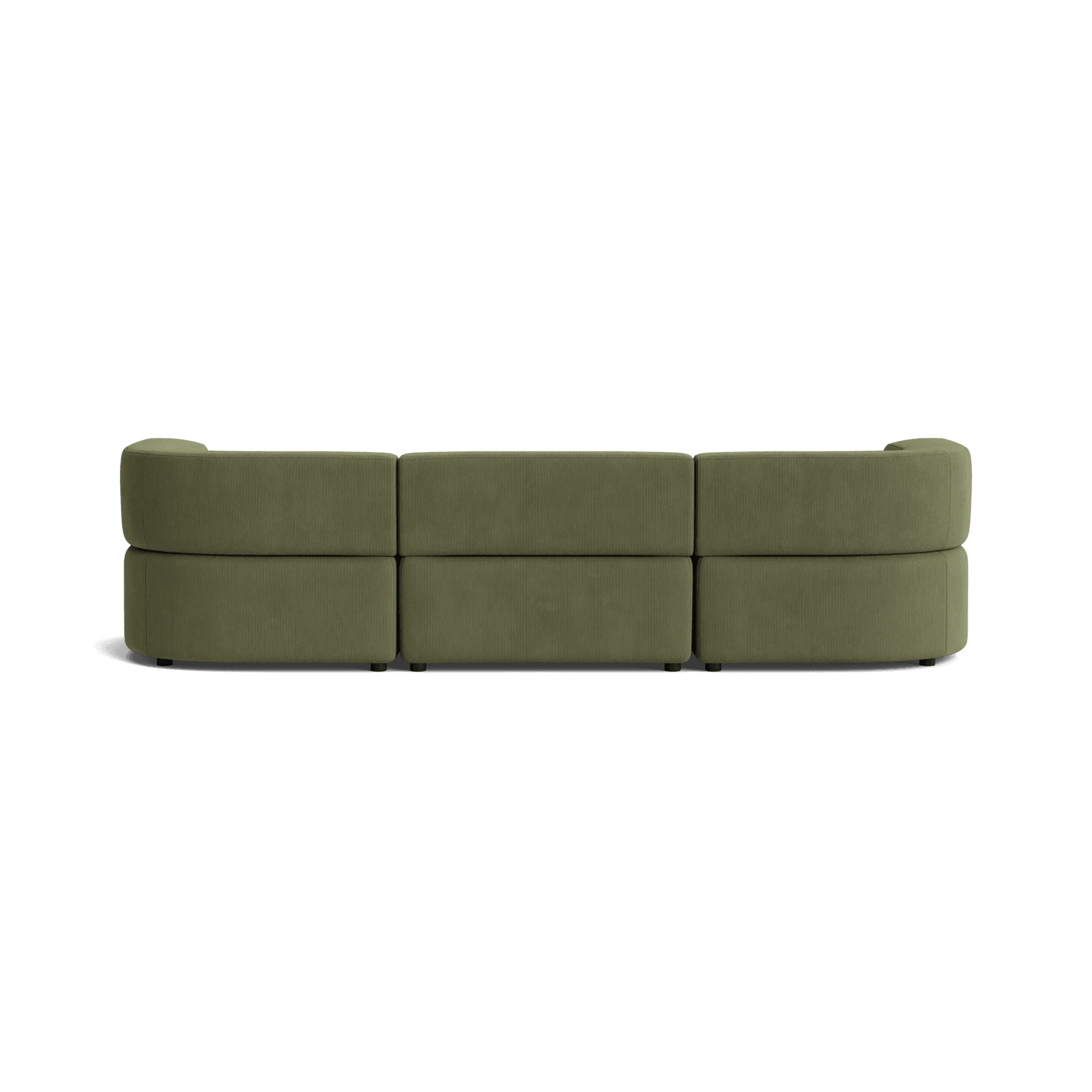 Stretch 4 Seater Chaise Sofa - Corduroy Forest gallery detail image