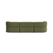 Stretch 4 Seater Chaise Sofa - Corduroy Forest gallery detail image