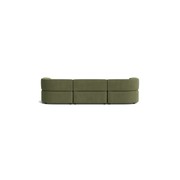 Stretch 4 Seater Chaise Sofa - Corduroy Forest gallery detail image