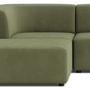 Stretch 4 Seater Chaise Sofa - Corduroy Forest gallery detail image