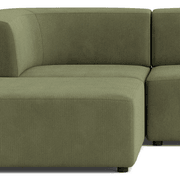 Stretch 4 Seater Chaise Sofa - Corduroy Forest gallery detail image