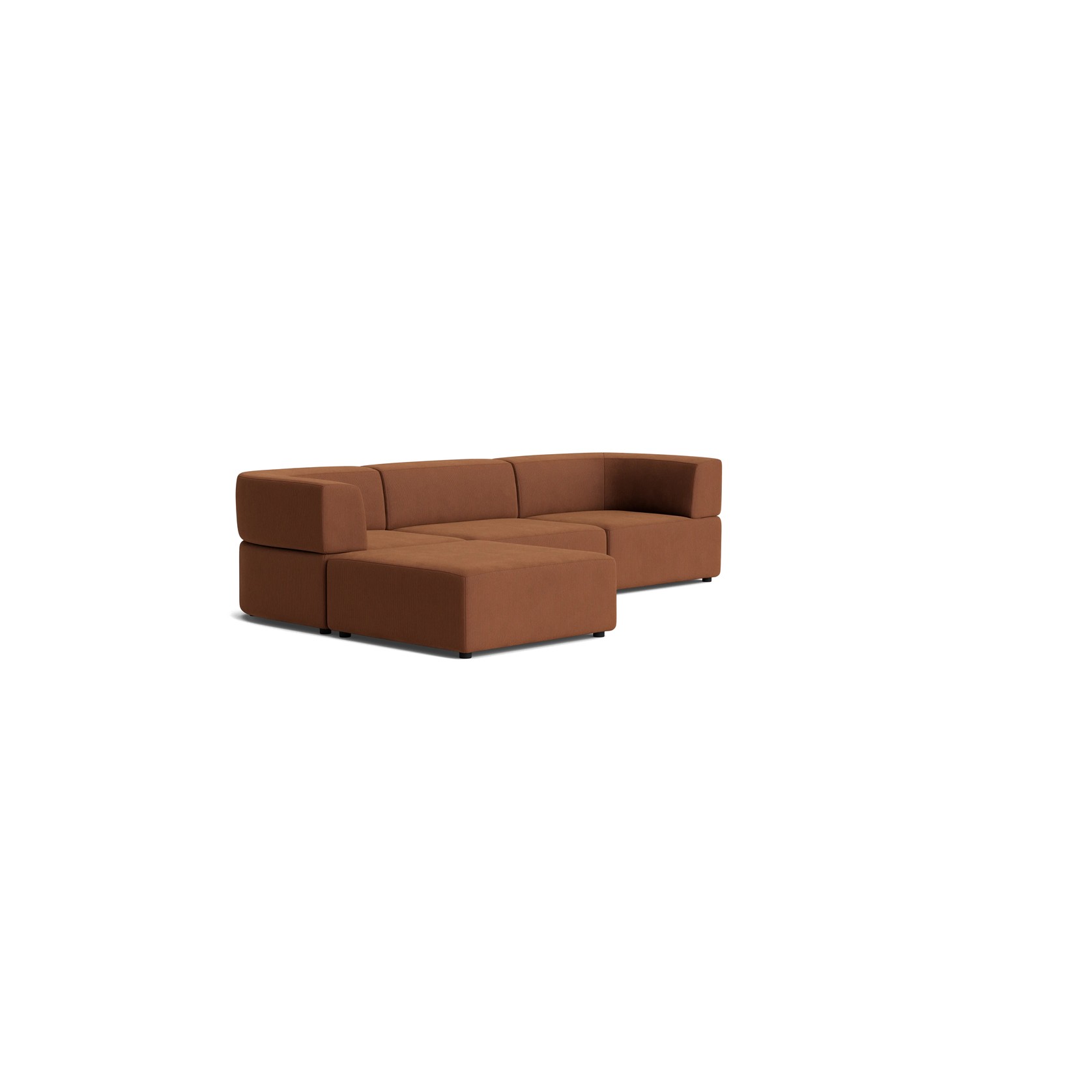 Stretch 4 Seater Chaise Sofa - Corduroy Cocoa gallery detail image