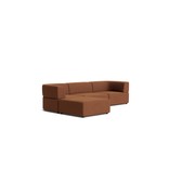 Stretch 4 Seater Chaise Sofa - Corduroy Cocoa gallery detail image