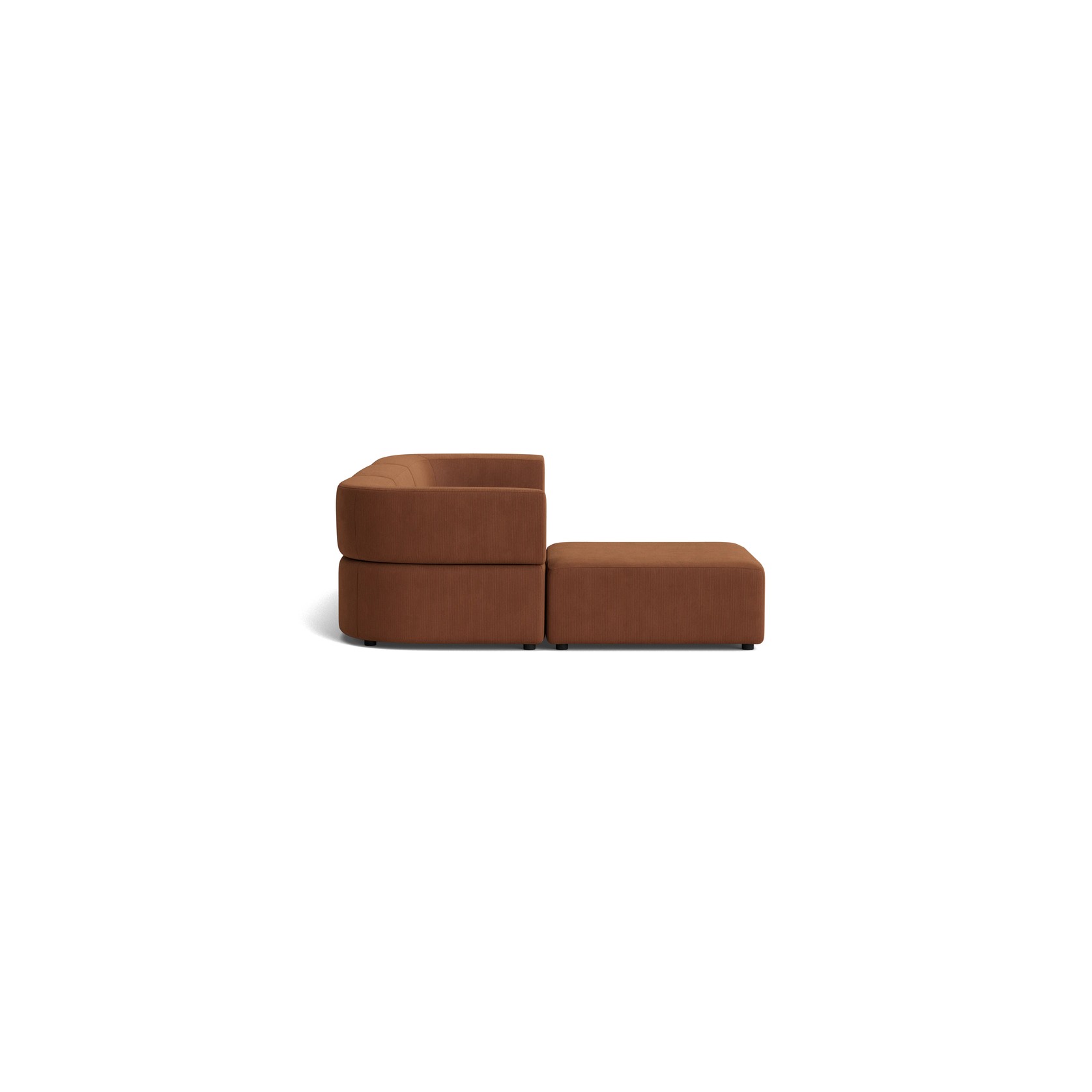 Stretch 4 Seater Chaise Sofa - Corduroy Cocoa gallery detail image