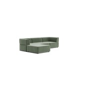 Stretch 4 Seater Chaise Sofa - Opal Ocean gallery detail image