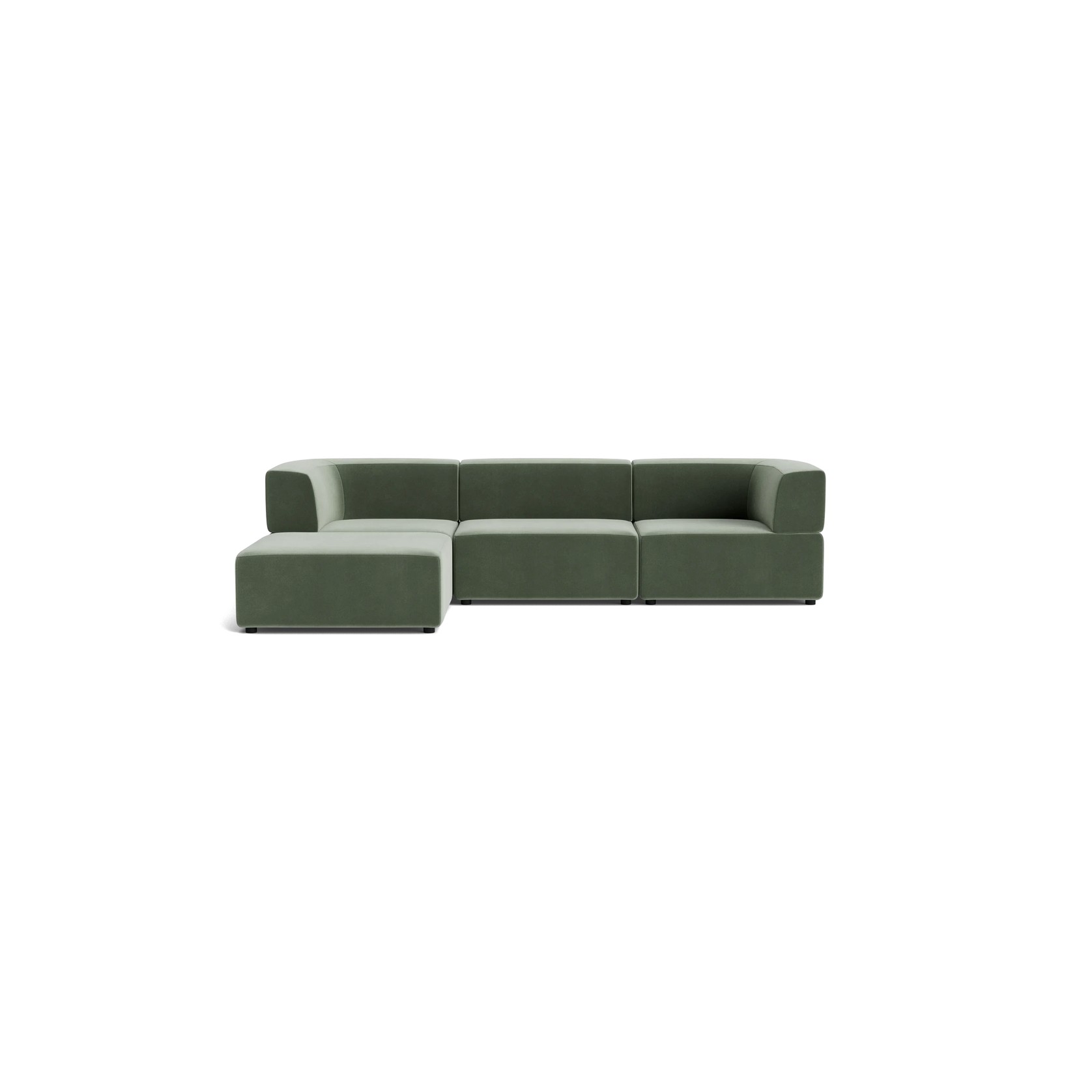 Stretch 4 Seater Chaise Sofa - Opal Ocean gallery detail image