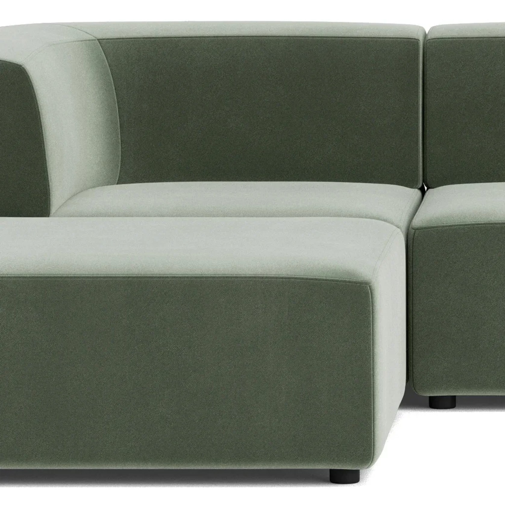 Stretch 4 Seater Chaise Sofa - Opal Ocean gallery detail image