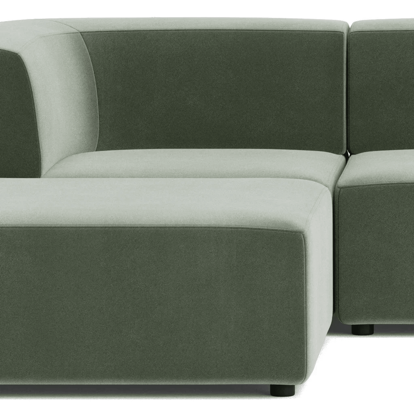Stretch 4 Seater Chaise Sofa - Opal Ocean gallery detail image