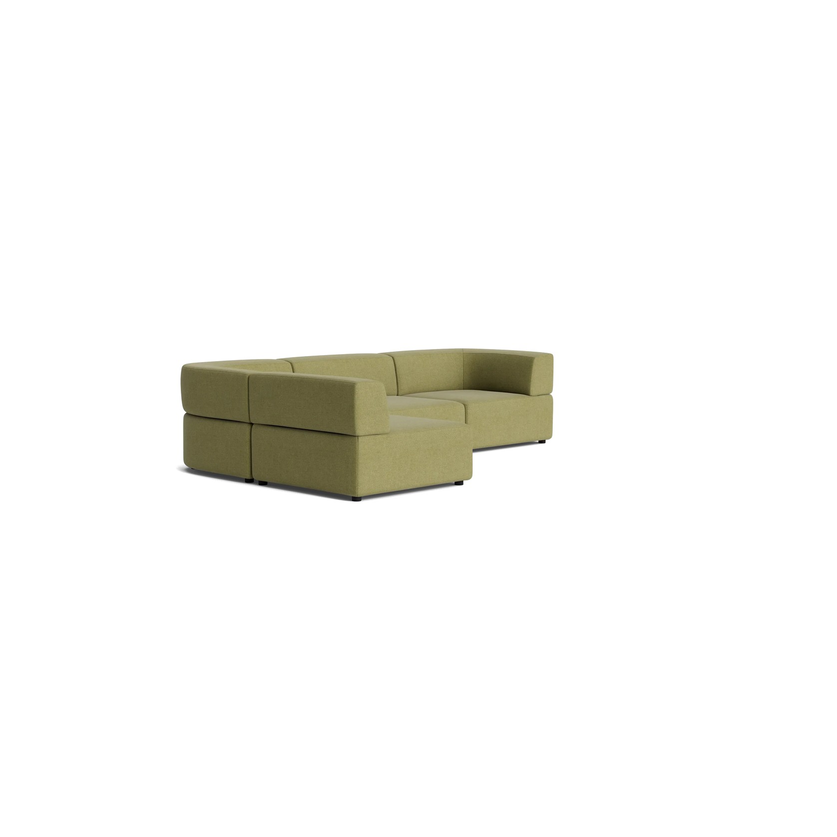 Stretch 4 Seater Open Chaise Sofa - Fossil Eucalyptus gallery detail image