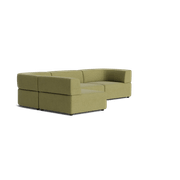 Stretch 4 Seater Open Chaise Sofa - Fossil Eucalyptus gallery detail image
