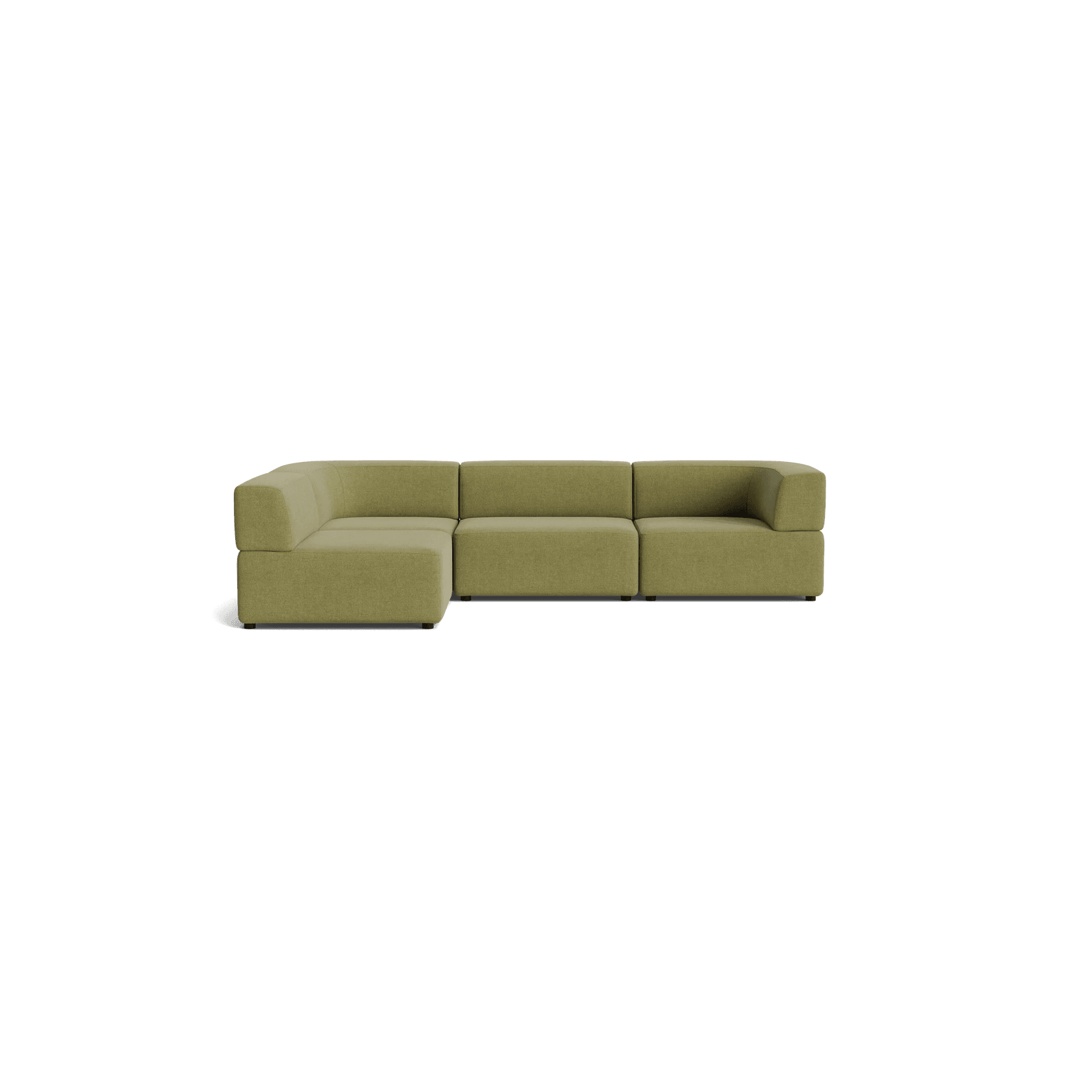 Stretch 4 Seater Open Chaise Sofa - Fossil Eucalyptus gallery detail image