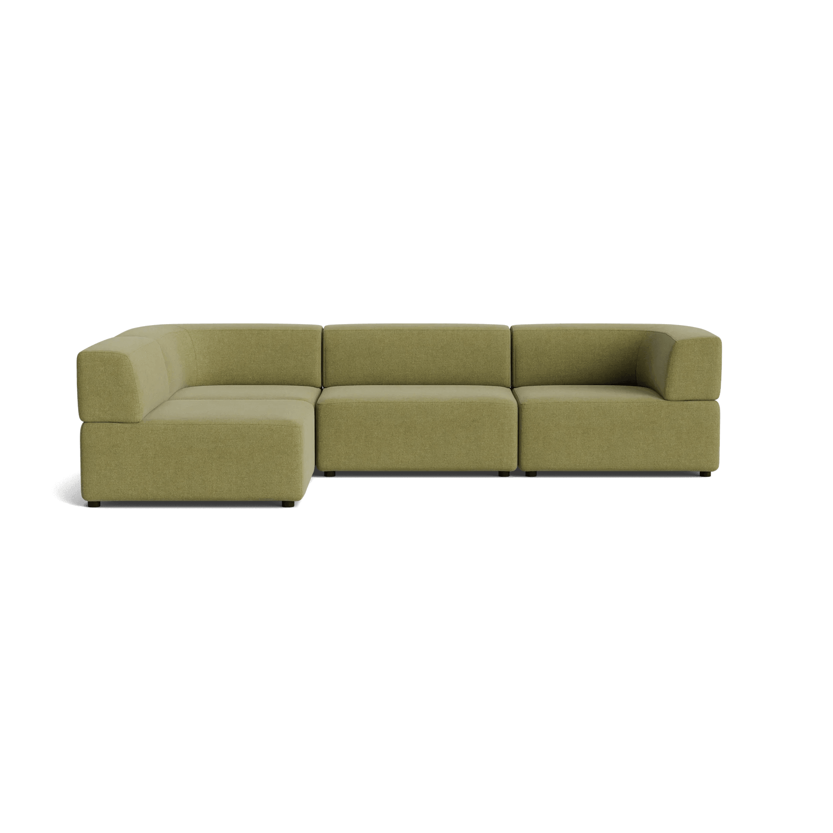 Stretch 4 Seater Open Chaise Sofa - Fossil Eucalyptus gallery detail image