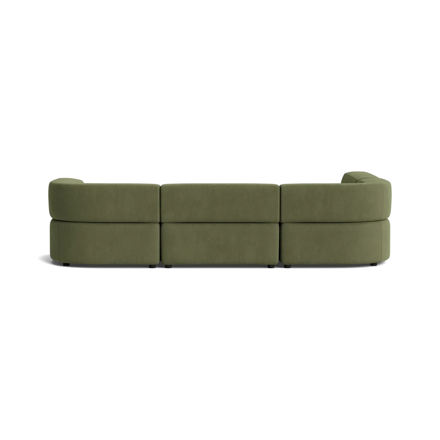 Stretch 4 Seater Open Chaise Sofa - Corduroy Forest gallery detail image