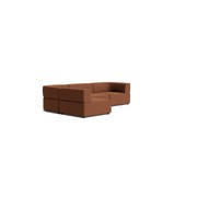 Stretch 4 Seater Open Chaise Sofa - Corduroy Cocoa gallery detail image