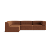 Stretch 4 Seater Open Chaise Sofa - Corduroy Cocoa gallery detail image