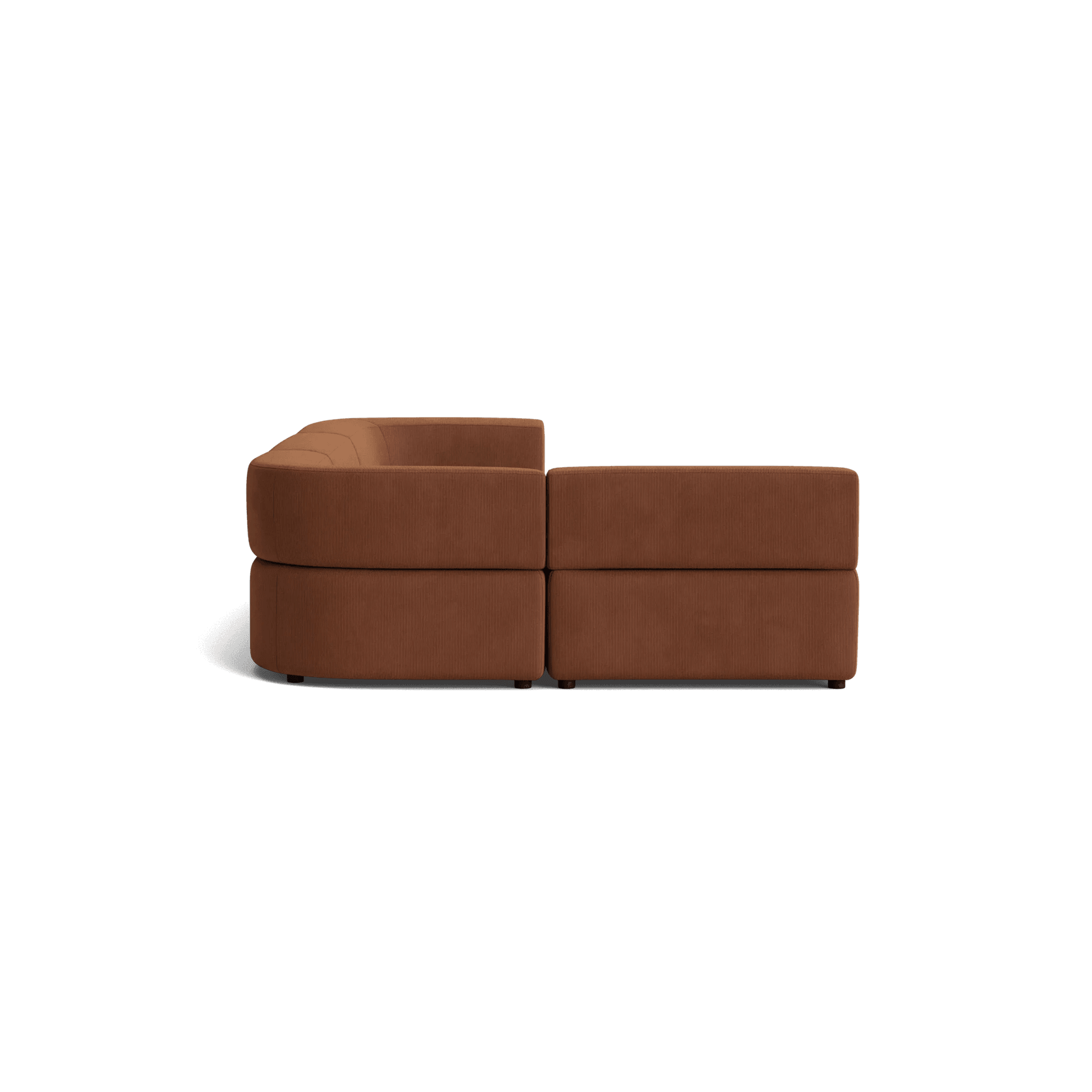 Stretch 4 Seater Open Chaise Sofa - Corduroy Cocoa gallery detail image