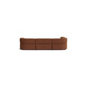 Stretch 4 Seater Open Chaise Sofa - Corduroy Cocoa gallery detail image