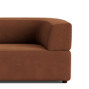 Stretch 4 Seater Open Chaise Sofa - Corduroy Cocoa gallery detail image