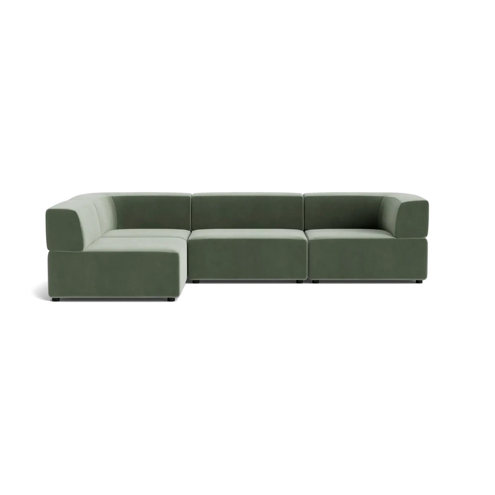 Stretch 4 Seater Open Chaise Sofa - Opal Ocean gallery detail image