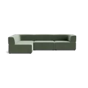 Stretch 4 Seater Open Chaise Sofa - Opal Ocean gallery detail image
