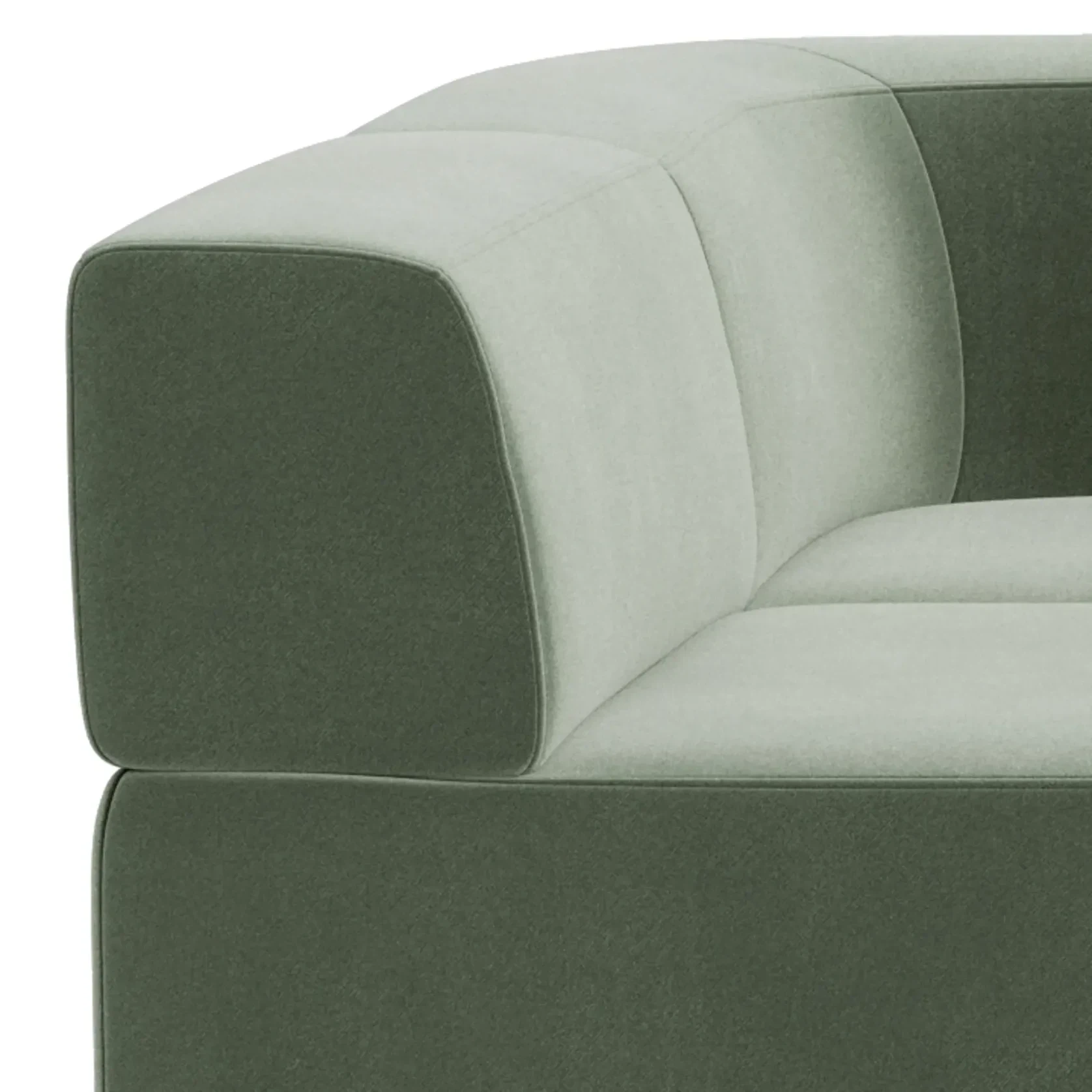 Stretch 4 Seater Open Chaise Sofa - Opal Ocean gallery detail image