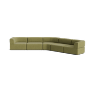 Stretch Large Closed Angle Sofa - Fossil Eucalyptus gallery detail image