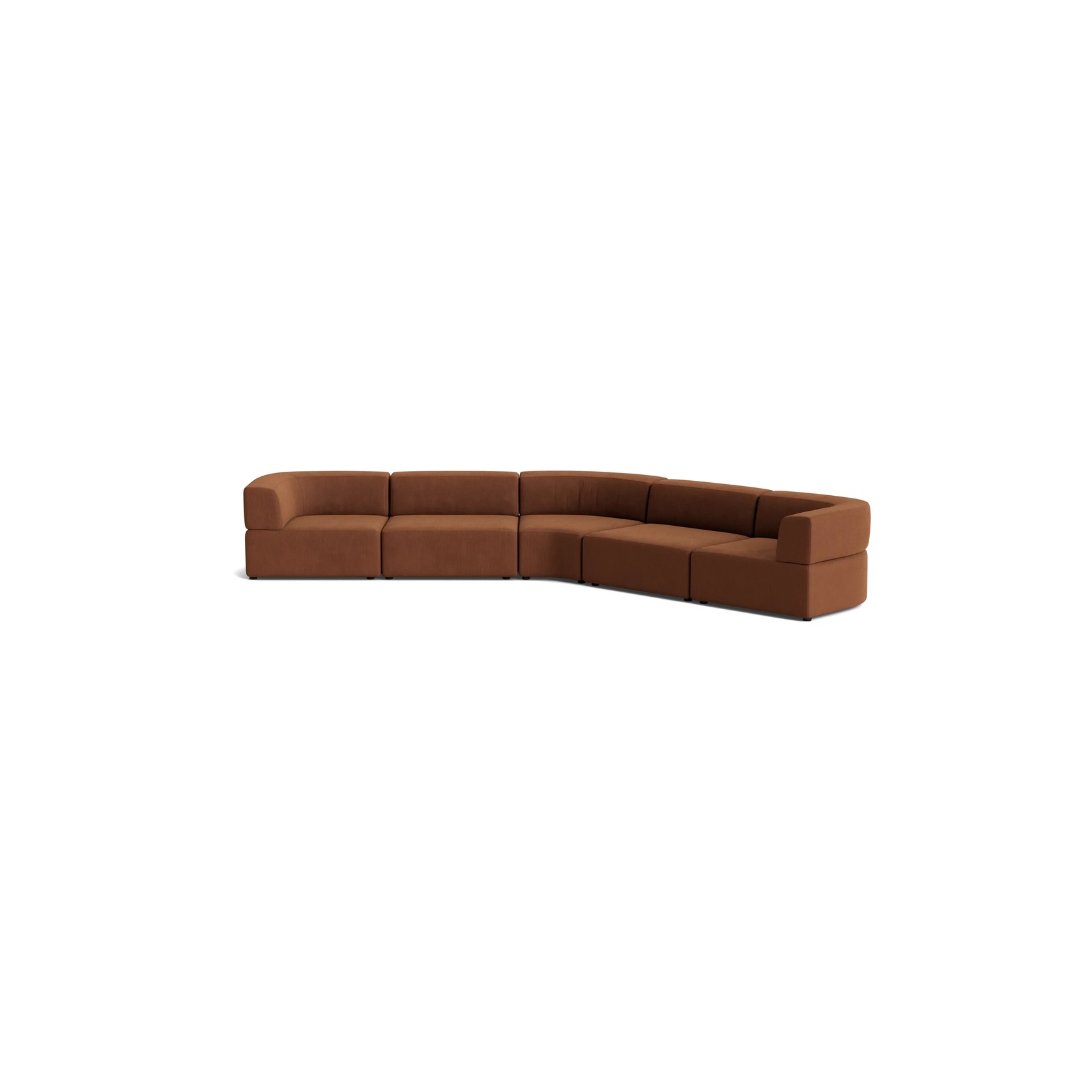 Stretch Large Closed Angle Sofa - Corduroy Cocoa gallery detail image