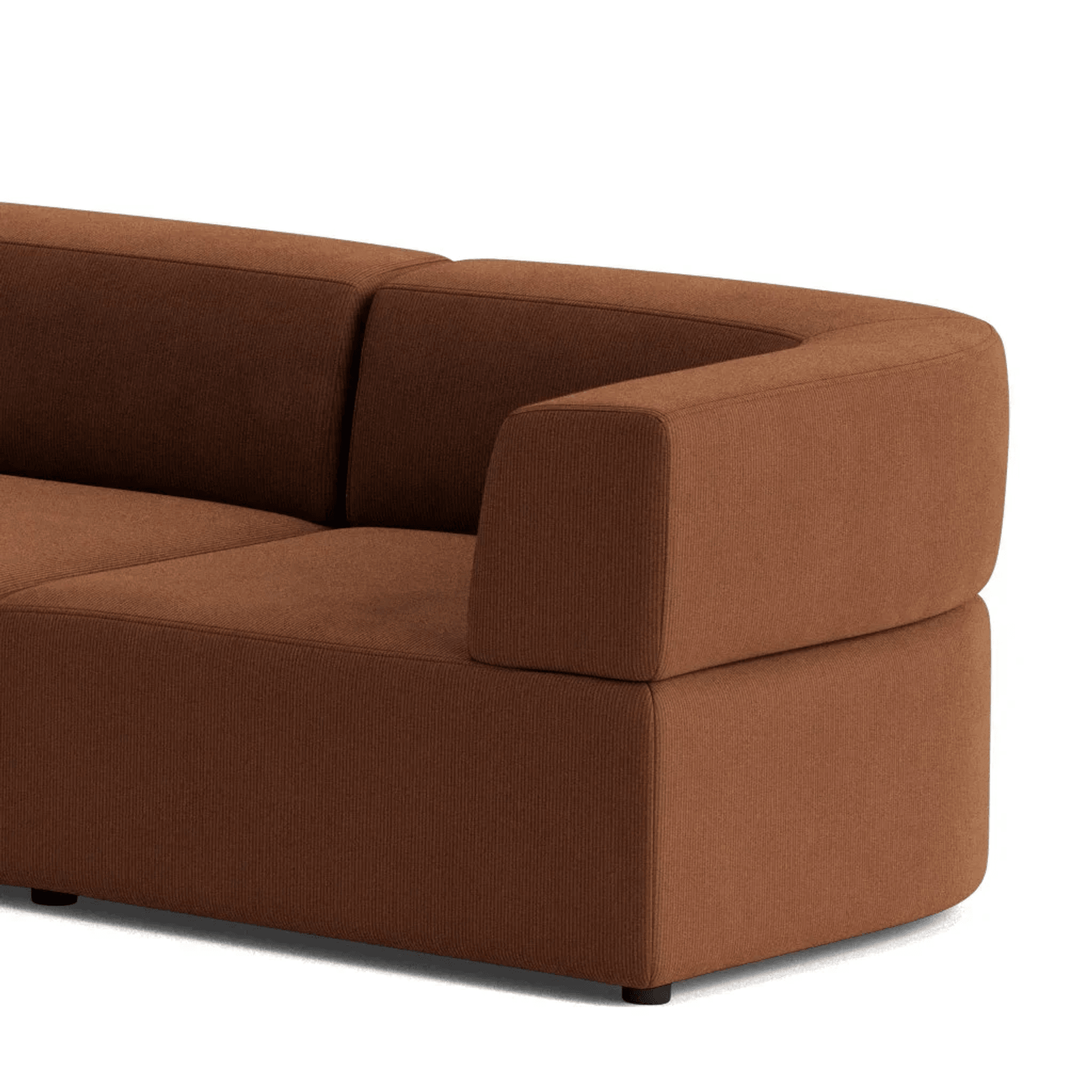 Stretch Large Closed Angle Sofa - Corduroy Cocoa gallery detail image