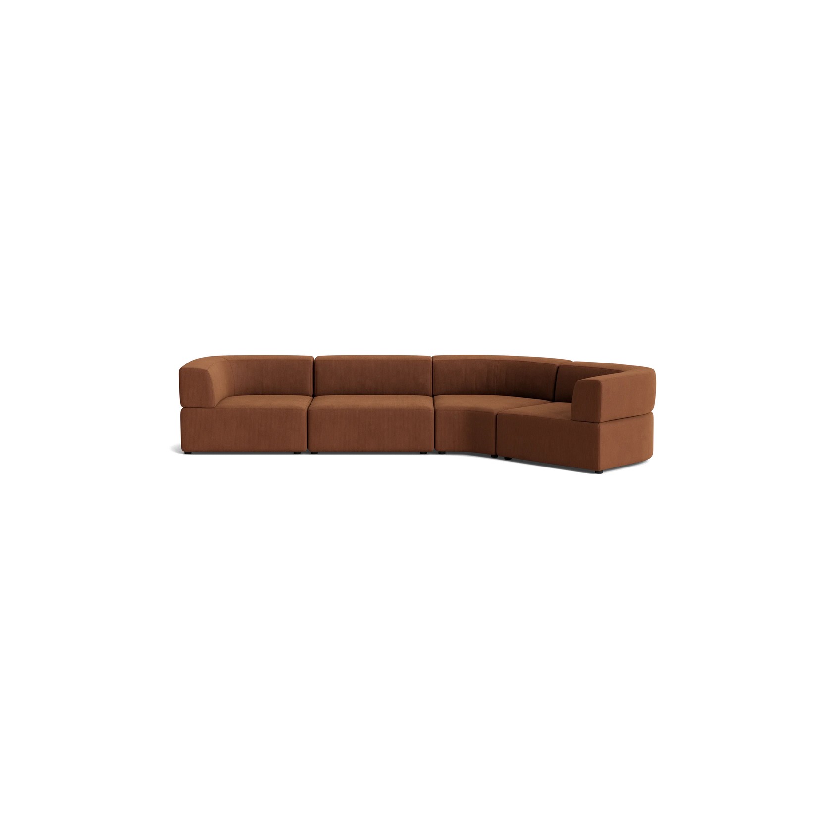 Stretch Closed Angle Sofa - Corduroy Cocoa gallery detail image