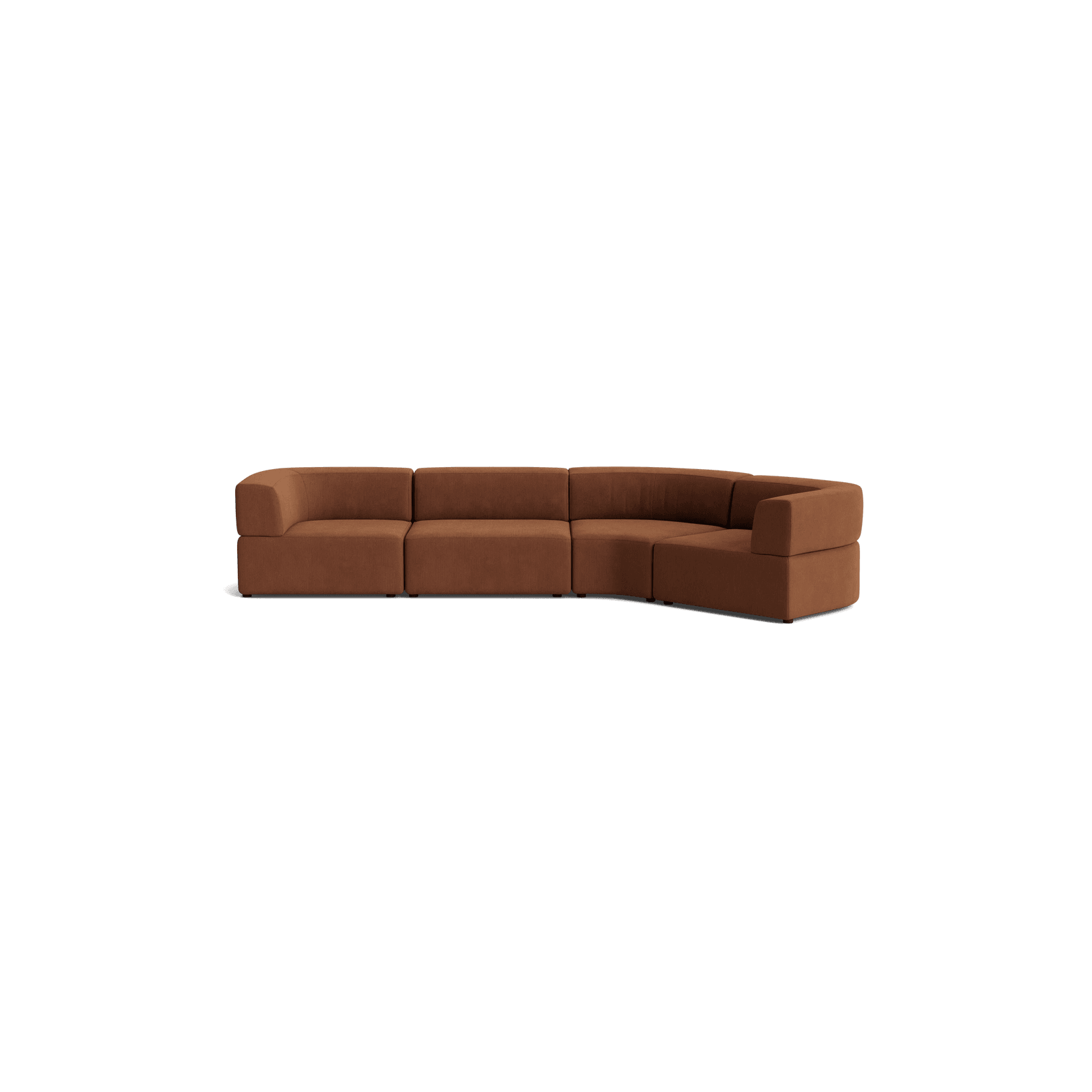 Stretch Closed Angle Sofa - Corduroy Cocoa gallery detail image