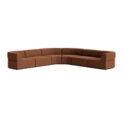 Stretch Large Angled Corner Sofa - Corduroy Cocoa gallery detail image