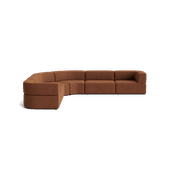 Stretch Large Angled Corner Sofa - Corduroy Cocoa gallery detail image