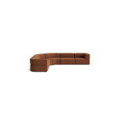 Stretch Large Angled Corner Sofa - Corduroy Cocoa gallery detail image