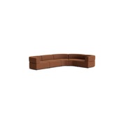 Stretch Angled Corner Sofa - Corduroy Cocoa gallery detail image