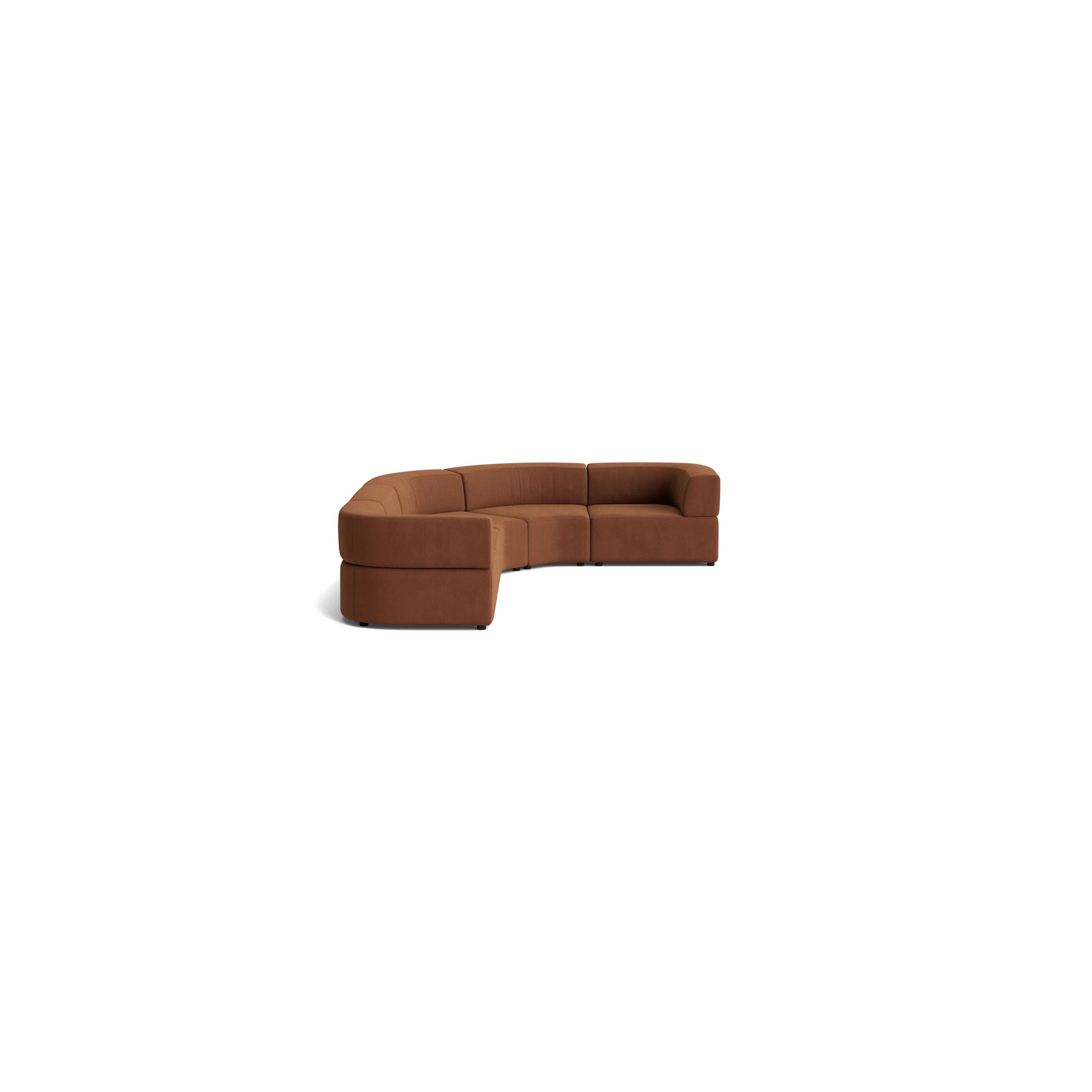Stretch Angled Corner Sofa - Corduroy Cocoa gallery detail image