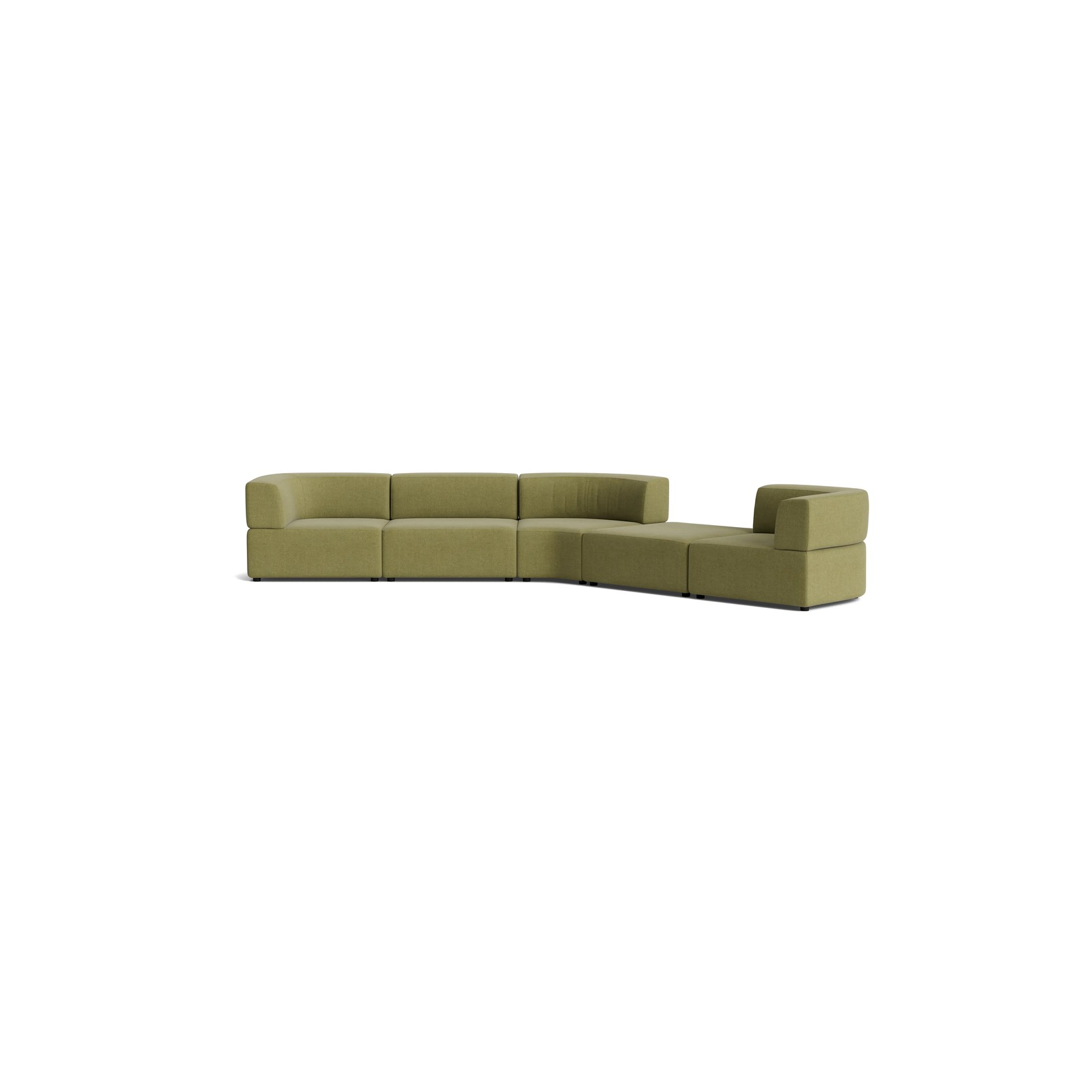 Stretch Large Angled Gap Sofa - Fossil Eucalyptus gallery detail image