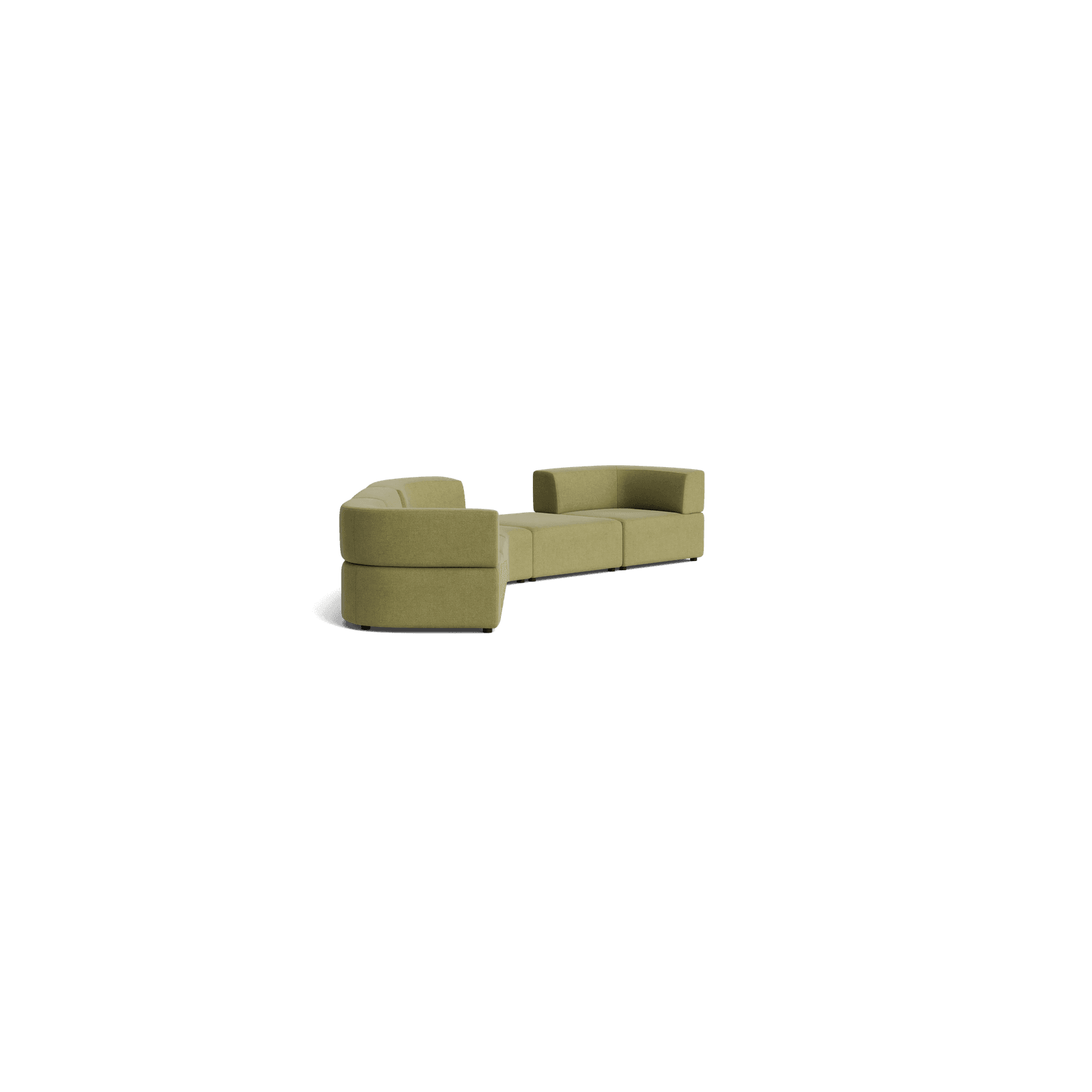 Stretch Large Angled Gap Sofa - Fossil Eucalyptus gallery detail image