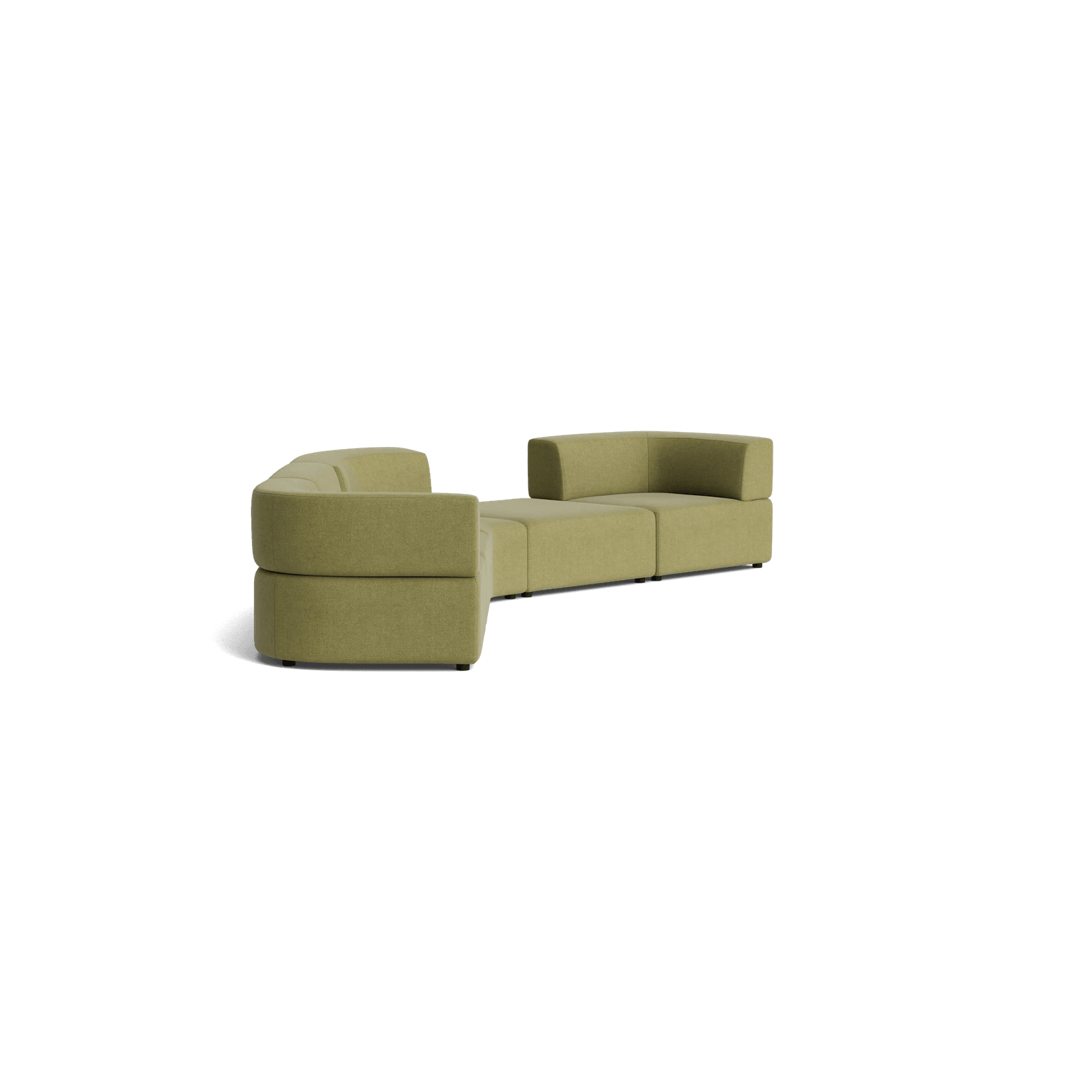 Stretch Large Angled Gap Sofa - Fossil Eucalyptus gallery detail image