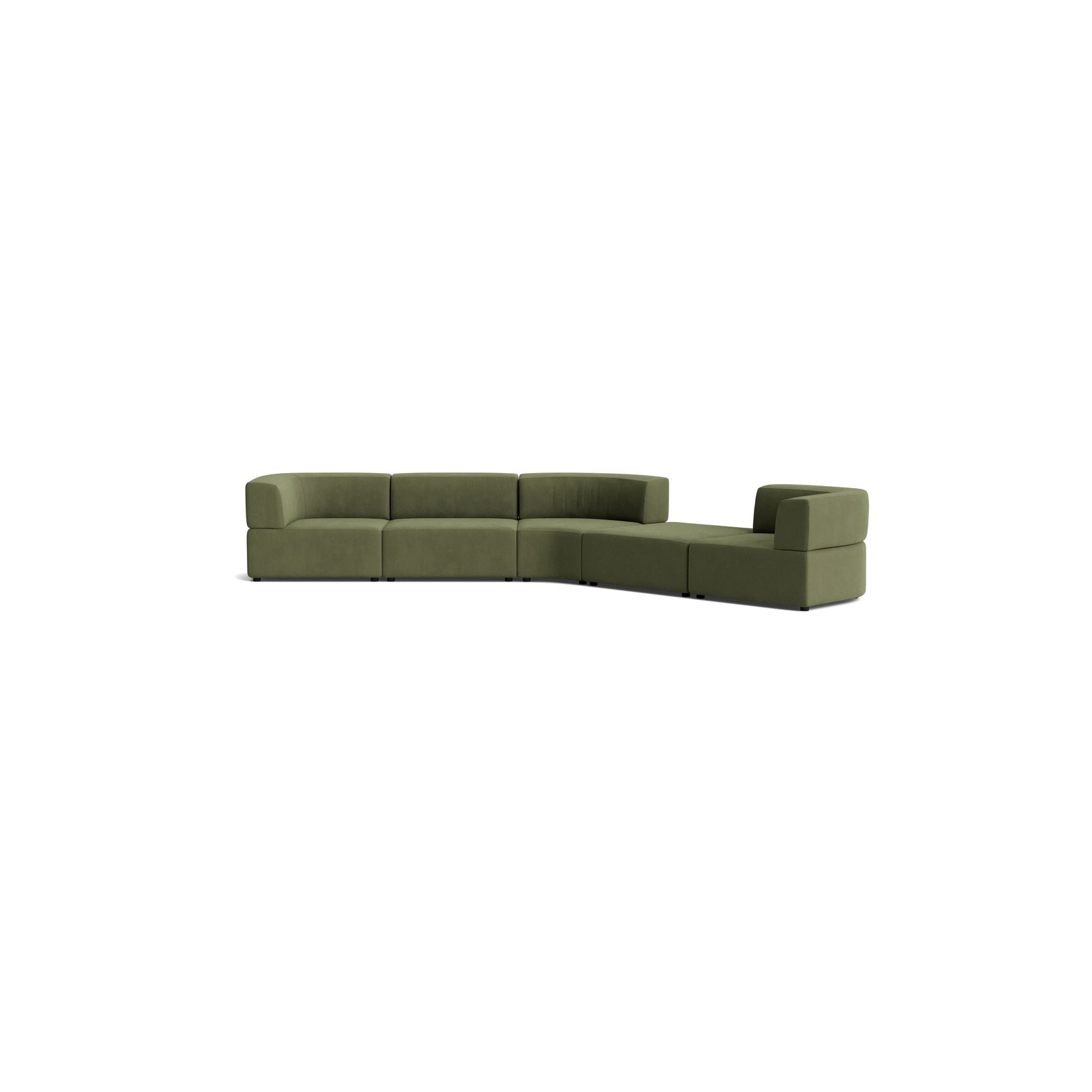 Stretch Large Angled Gap Sofa - Corduroy Forest gallery detail image