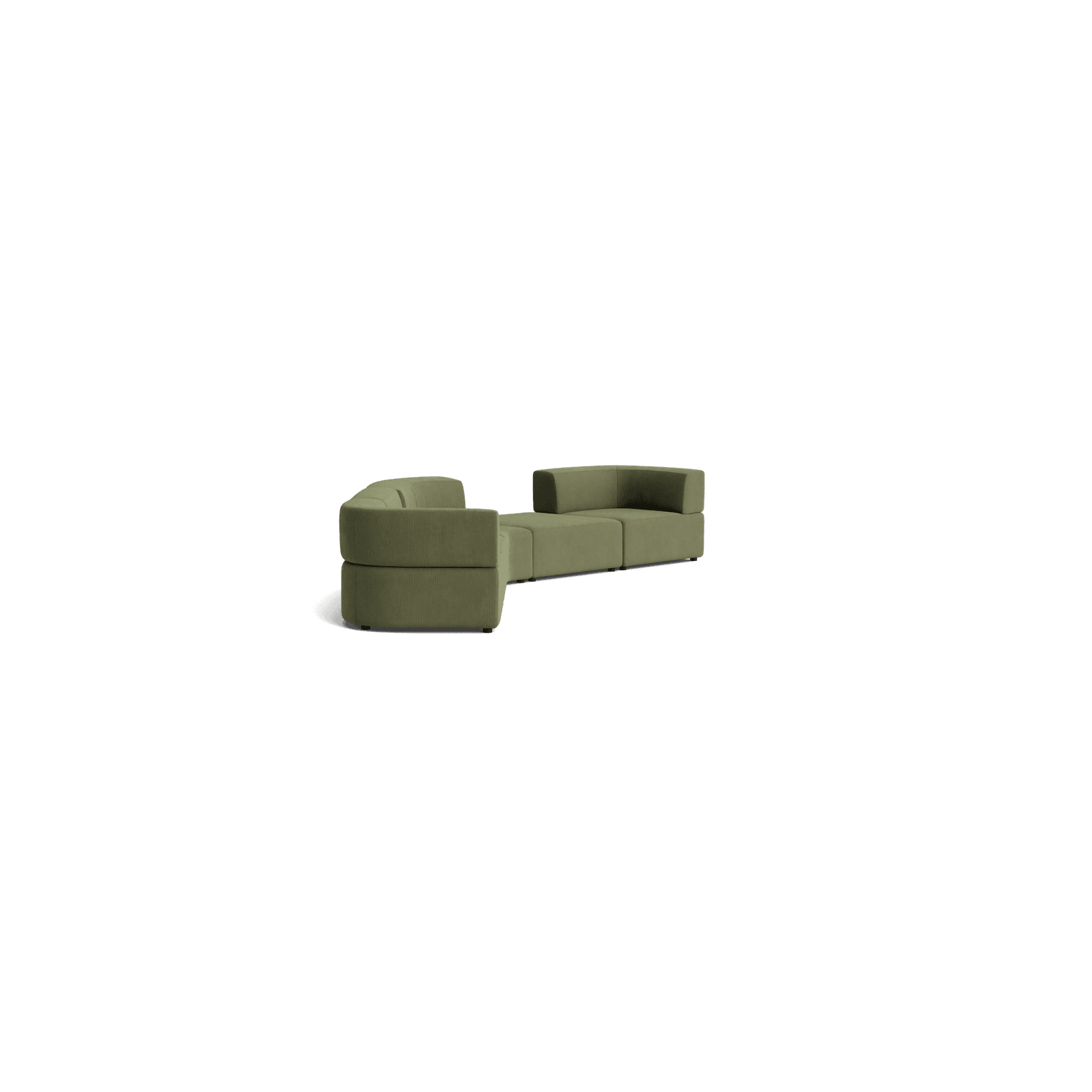 Stretch Large Angled Gap Sofa - Corduroy Forest gallery detail image