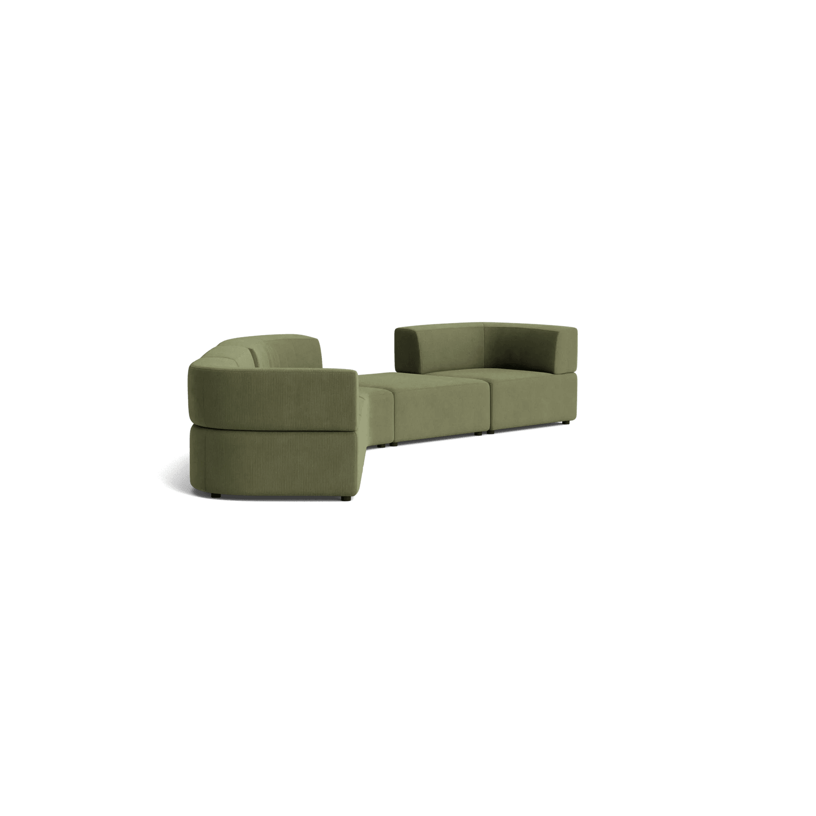 Stretch Large Angled Gap Sofa - Corduroy Forest gallery detail image