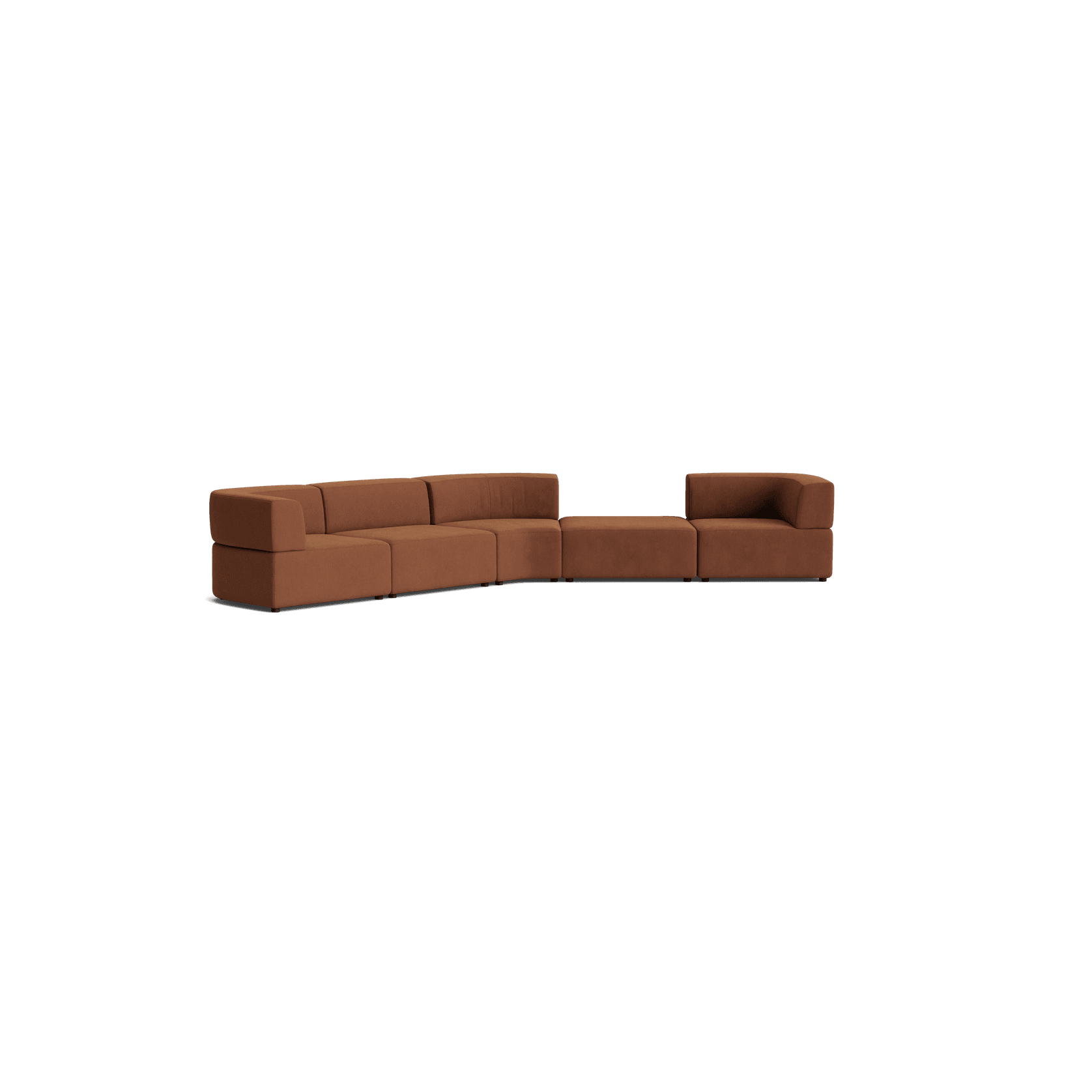 Stretch Large Angled Gap Sofa - Corduroy Cocoa gallery detail image