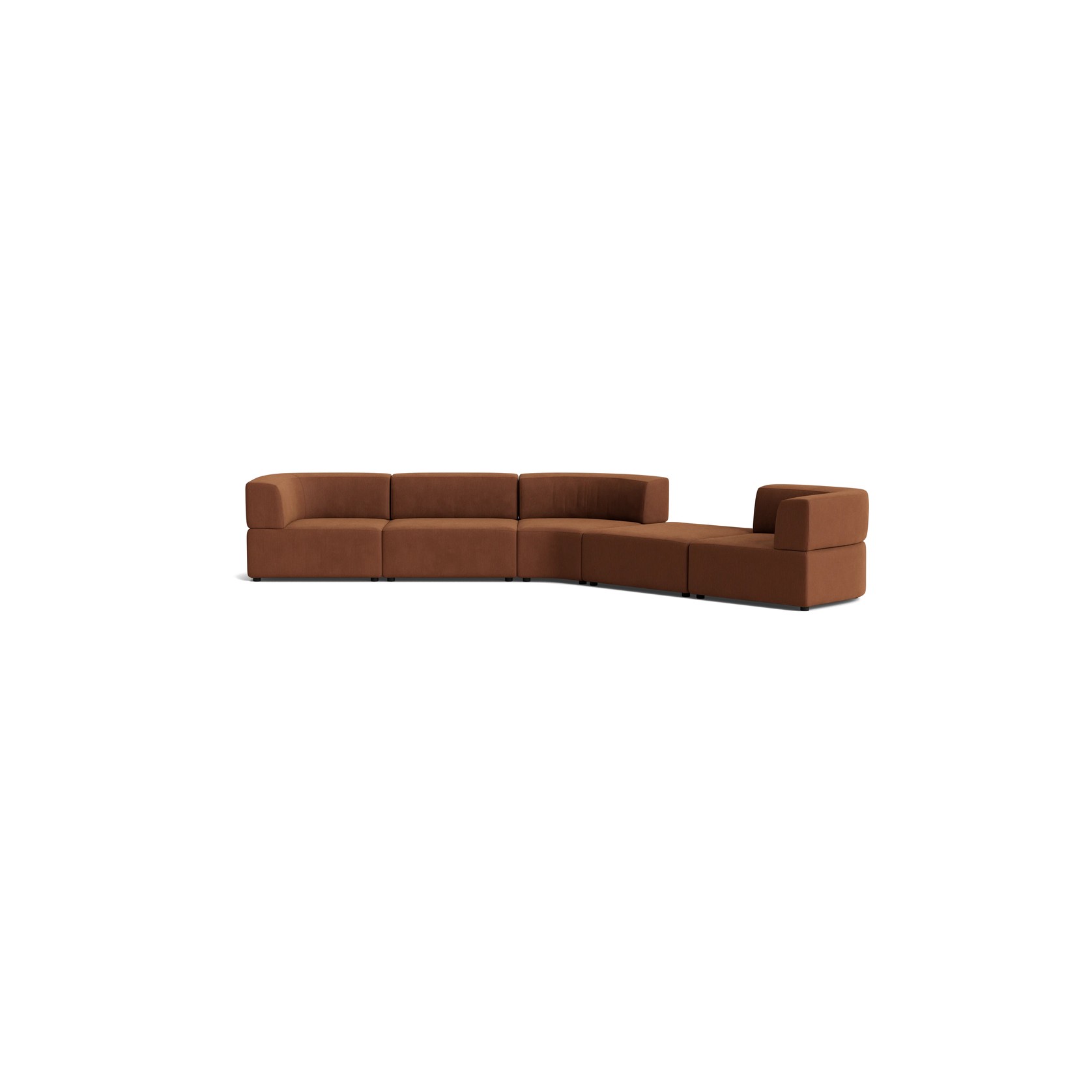 Stretch Large Angled Gap Sofa - Corduroy Cocoa gallery detail image