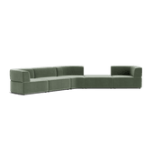 Stretch Large Angled Gap Sofa - Opal Ocean gallery detail image