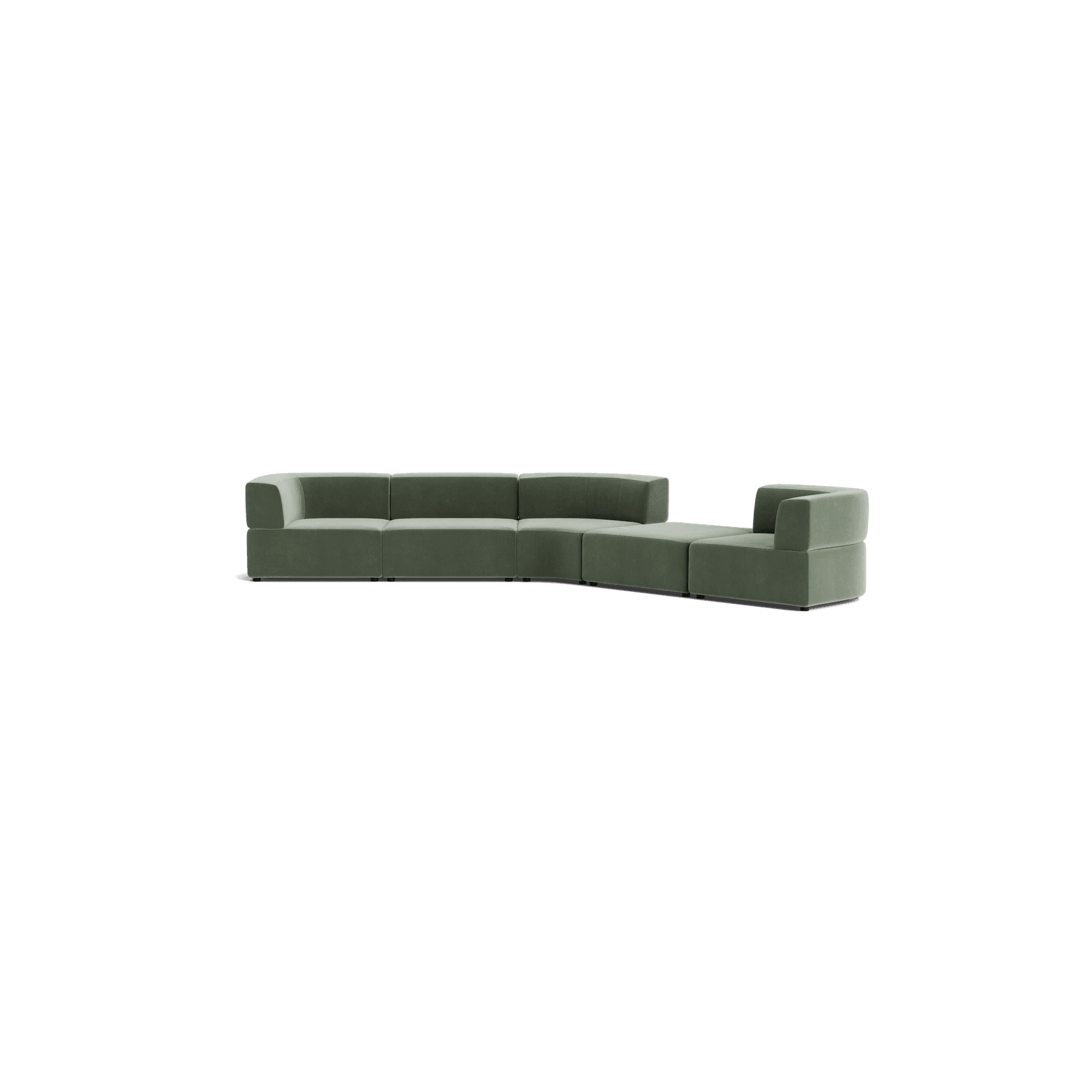 Stretch Large Angled Gap Sofa - Opal Ocean gallery detail image