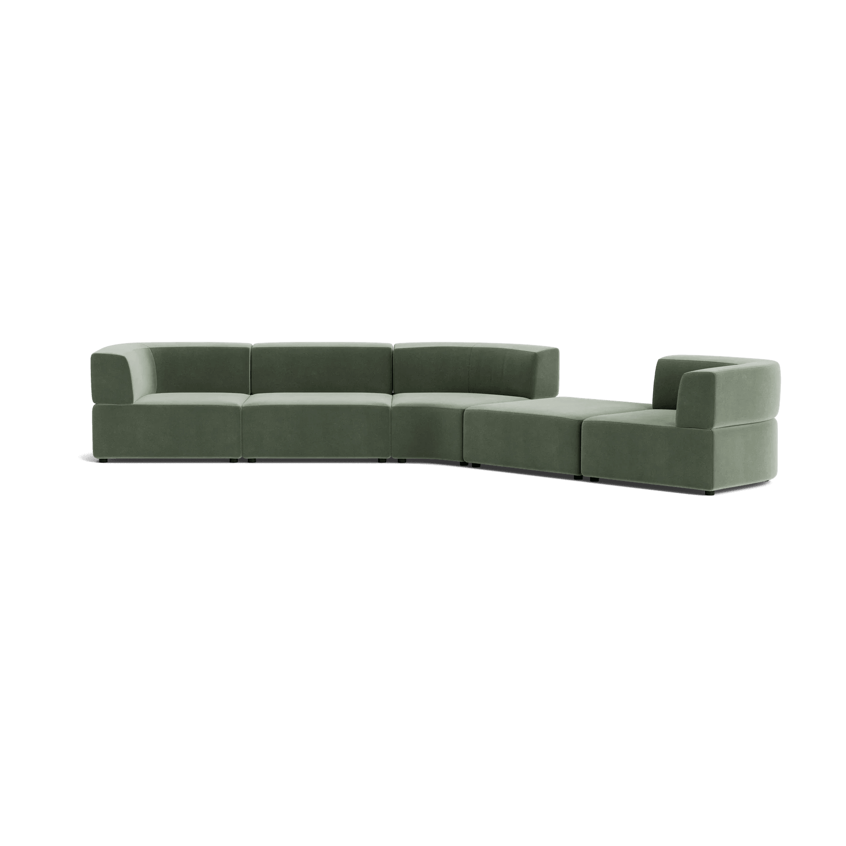 Stretch Large Angled Gap Sofa - Opal Ocean gallery detail image