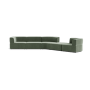 Stretch Large Angled Gap Sofa - Opal Ocean gallery detail image