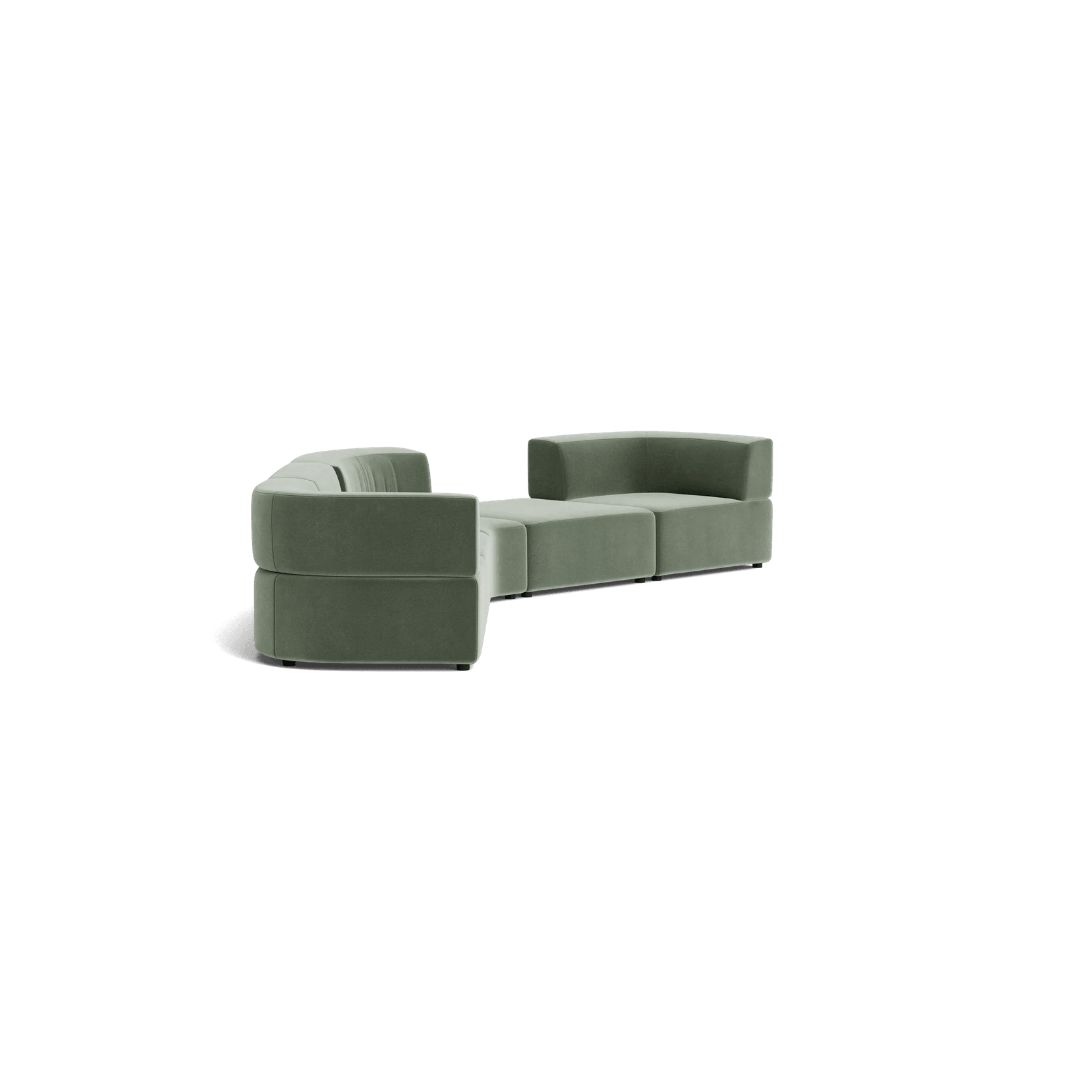 Stretch Large Angled Gap Sofa - Opal Ocean gallery detail image