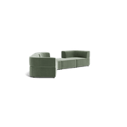 Stretch Large Angled Gap Sofa - Opal Ocean gallery detail image