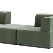 Stretch Large Angled Gap Sofa - Opal Ocean gallery detail image